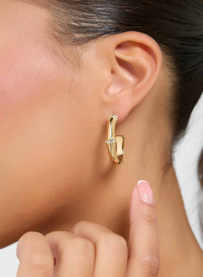 GUESS Bamboo Hoop Earings