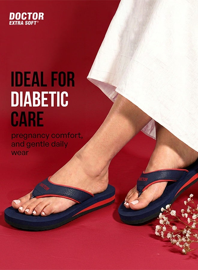 DOCTOR EXTRA SOFT Women’s Ortho Care Diabetic & Pregnancy Flat Super Comfort Dr Flip-Flops and House Slippers for Ladies & Girls – D-18 - Image 3