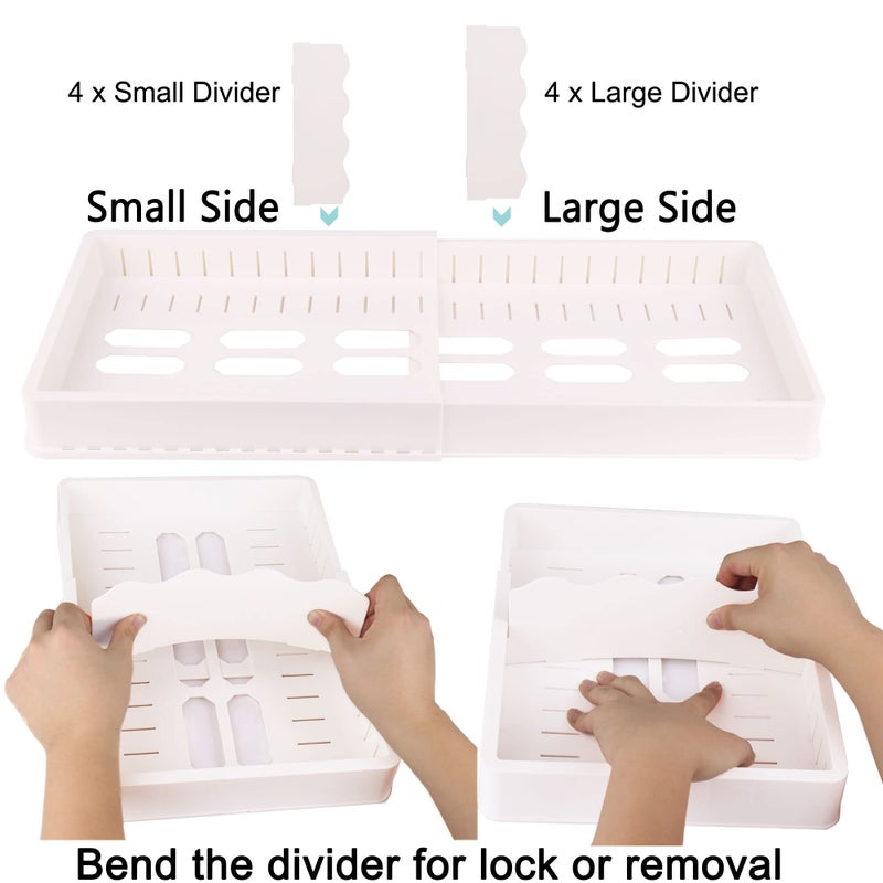 Swommoly Expandable Food Storage Container Lid Organizer Includes 8 Adjustable Dividers 30 Preprinted And Blank Writable Labels Extra Large - Image 5