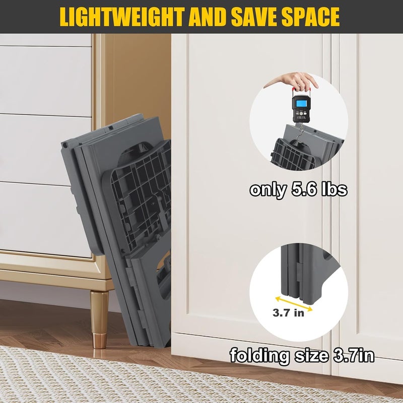 SENQI Folding 2-Step Stool for Adults Kids Non-Slip Collapsible Portable Step Stool for Kitchen Home Toilet Bedroom Office Bathroom Rv,Holds 300 Lbs(Grey) - Image 5