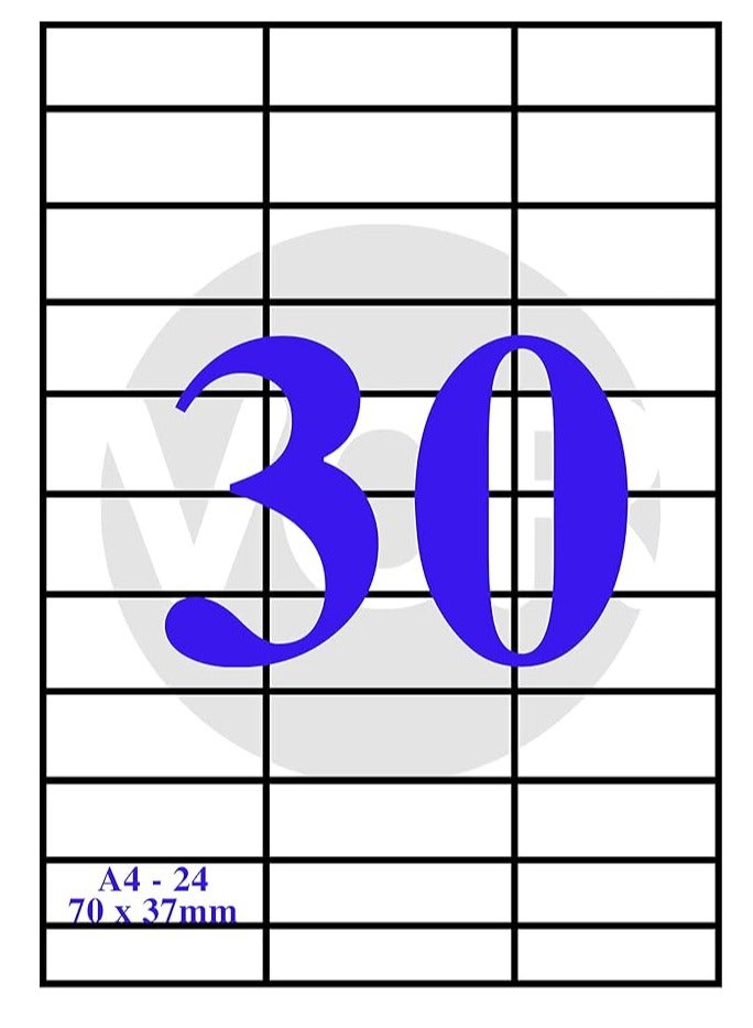 ورق a4 طباعه لاصق علي 24 ملصق مجموعه من 30 ورقه ليبل الطباعه