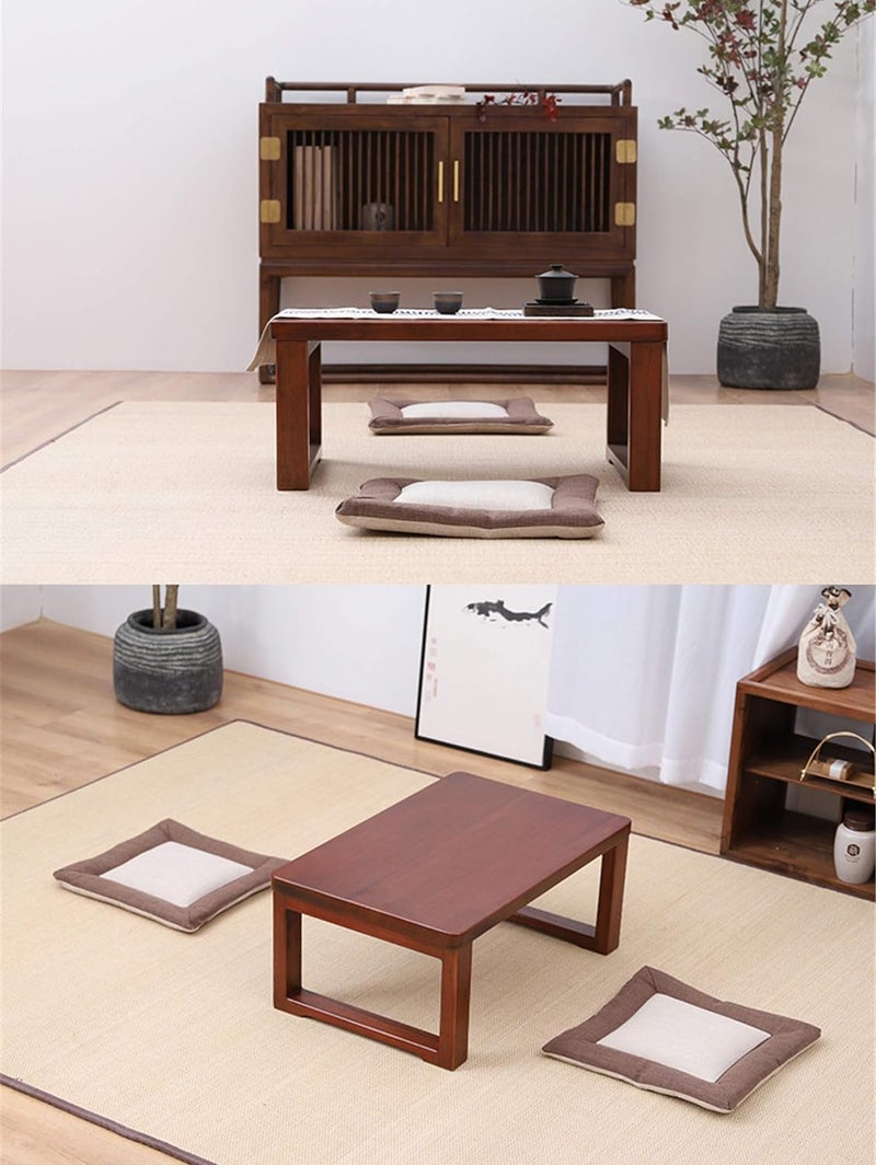 Runam Woods Mid-Century Modern Low Floor Coffee Table, Solid Wood Small Bed Study/Laptop Table, Japanese Style Meditation/Tea Table. (50 x 40 x 30 cm) - Image 2