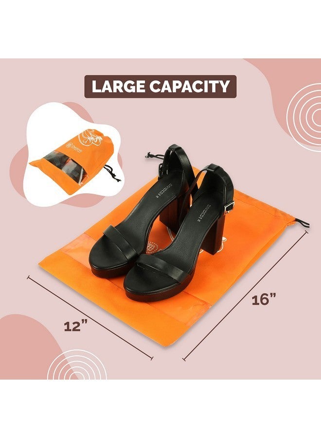 Destinio Shoe Bags Pouches Travel, 6 Pcs in 3 Colours and 3 Designs, Shoe Bags for Storage at Home, Essential Shoes Cover and Organizer for Travelling (Pack of 6) - Image 3