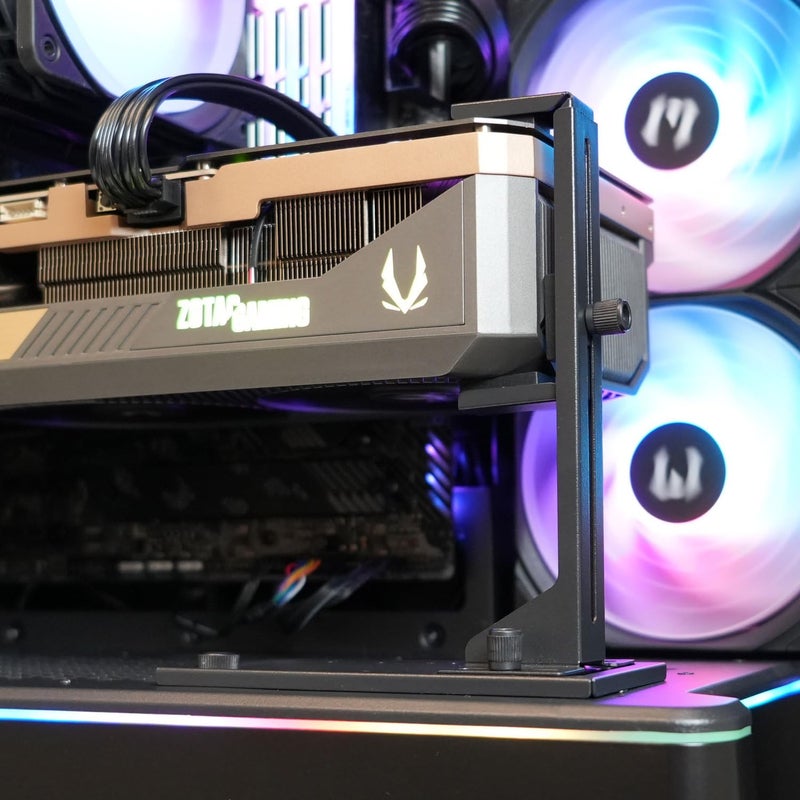 ZALMAN حامل بطاقة الرسوميات Zalman VS2، دعامة بطاقة الرسوميات المثبتة بالبراغي، حامل GPU قابل للتعديل ضد الانحناء، قاعدة دعم بطاقة الفيديو، تناسب غلاف PSU أو تثبيت براغي المروحة، متوافق مع بطاقات الرسوميات من سلسلة 5080 - Image 2