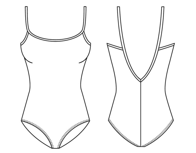 Mirella Women's Classic Scoop Front V-Back Camisole Dance Leotard, Black, Small - Image 3