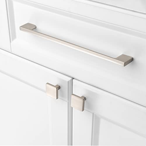 KOOFIZO 5 Pack 8-4/5 Inch Brushed Nickel Kitchen Cabinet Pulls Stain Nickel Cabinet Handles Silver Cabinet Hardware for Kitchen Cabinets Drawer P01 Dresser Cupboard Bedroom Bathroom - Image 3