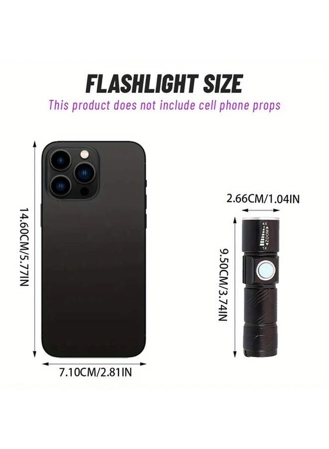 2pcs UV Flashlight 395NM Zoomable Portable Blacklight For Pet Urine Detection - Image 4