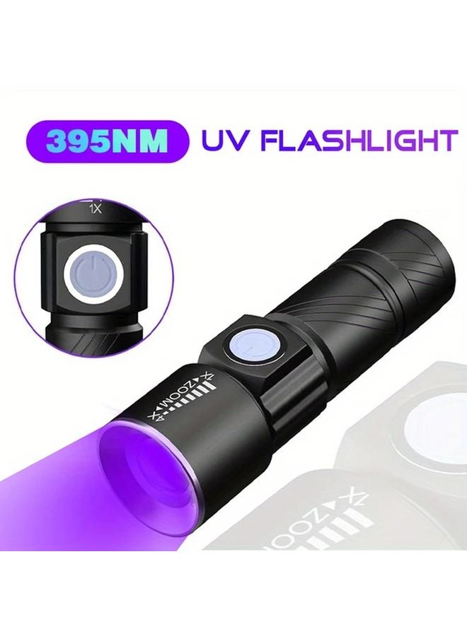 2pcs UV Flashlight 395NM Zoomable Portable Blacklight For Pet Urine Detection - Image 3