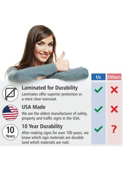 سمارت ساين لافتة SmartSign المعدنية مقاس 18 × 12 بوصة "ممنوع الصيد - بدون إذن من مالك الأرض"، مصنوعة من الألومنيوم المقاوم للصدأ بسمك 63 مل، باللونين الأحمر والأبيض  - Image 5