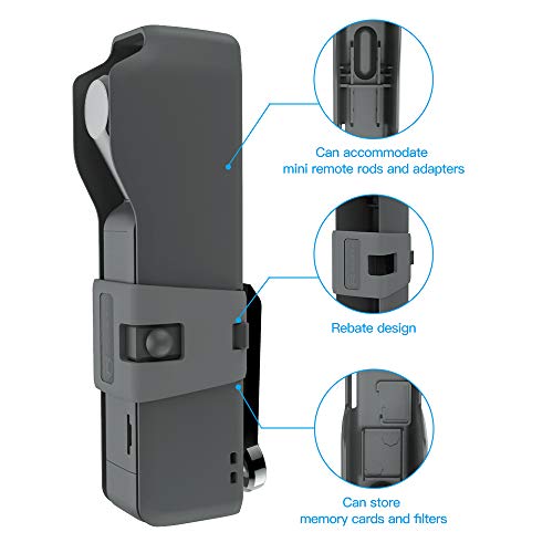 RCGEEK Protect Case Compatible with DJI Osmo Pocket 2 with Extra Spare TF Card Slot Portable Hard OSMO Pocket 2 Carrying Case Storage Box with Lanyard Plastic Holder Storage Protector Cover - Image 2