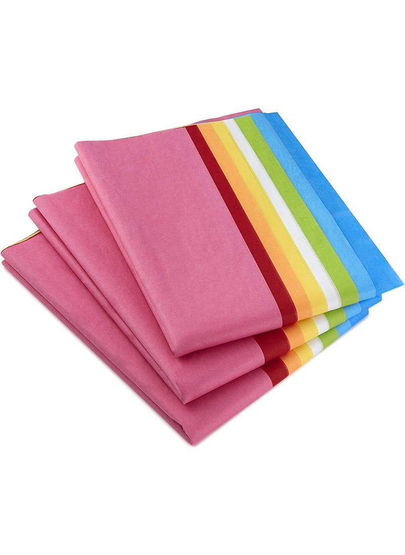 ECO SARRAS Eco Sarras Multipurpose Tissue paper sheets 8 Colours 20x20 Inches for Clothes gift hamper tray packaging candle wrapping flower making art craft diy wedding birthday event decoration holi mothers day diwali 100 Sheets  - Image 3