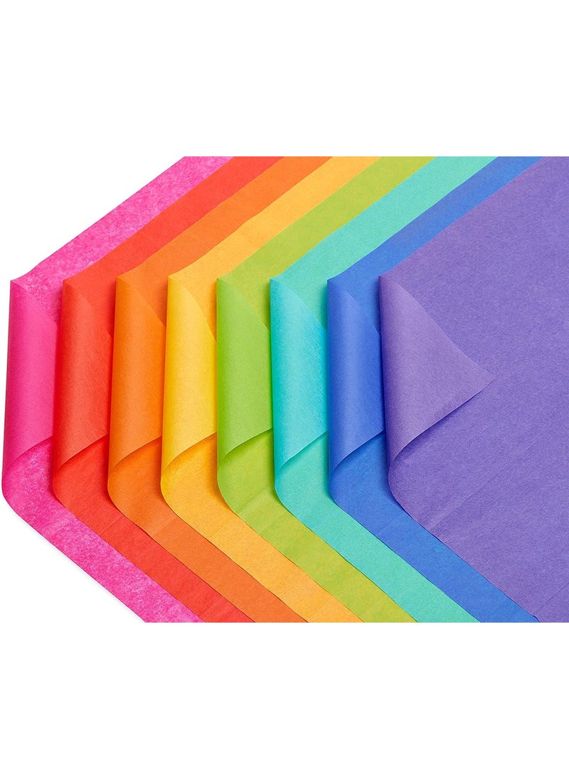 ECO SARRAS Eco Sarras Multipurpose Tissue paper sheets 8 Colours 20x20 Inches for Clothes gift hamper tray packaging candle wrapping flower making art craft diy wedding birthday event decoration holi mothers day diwali 100 Sheets  - Image 2