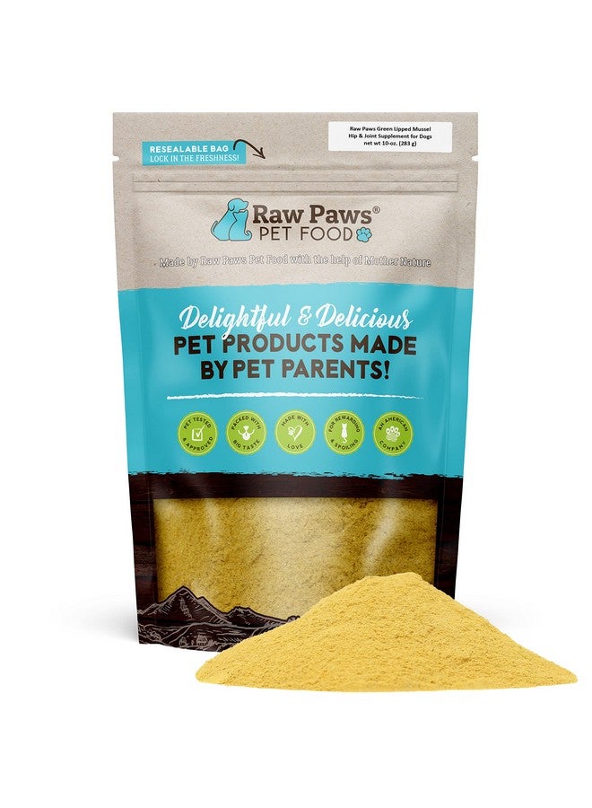 Raw Paws Green Lipped Mussel Hip and Joint Supplement for Dogs & Cats, 10-oz Powder - Green Lipped Mussels for Dogs - Natural Chondroitin Glucosamine for Dog & Cats - Dog Joint Pain Relief - Image 1