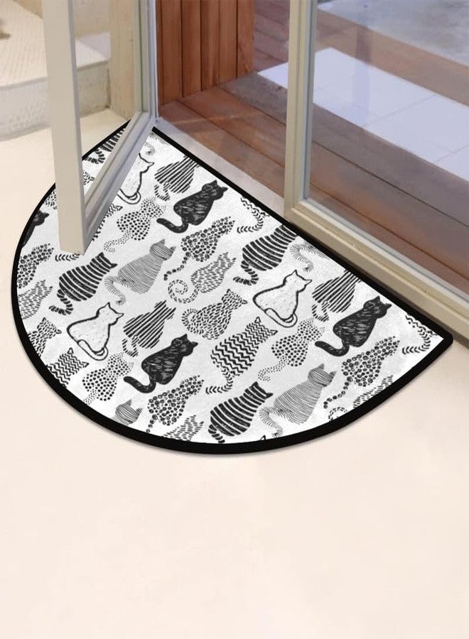 bnil Half Round Bigfoot Sasquatch Yeti Doormat, Fun Bigfoot Front Door Home Doormat, Multi Color, 24x36 inch - Image 5