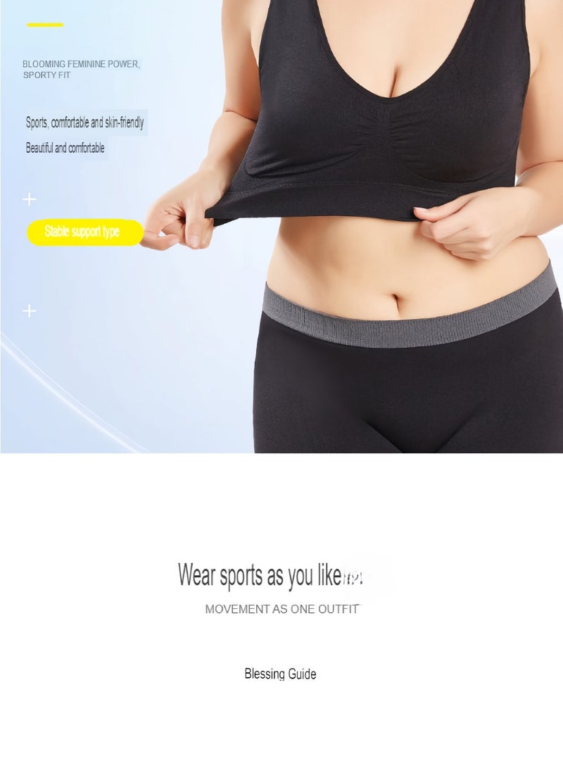 AROAQ Women Sports Bra, Fitness Sports Yoga Bra with Removable Padding, Double-layer Seamless Sports Bra without Rims, Comfortable Soft Bra for Workouts Running Yoga Trainings, (Size 5XL, Rose Red)  - Image 4