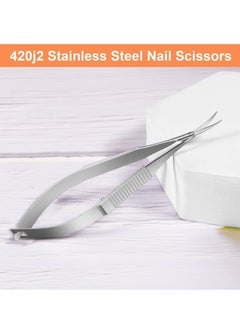 Bukela Cuticle Scissors, Cuticle Trimmer, Nail Scissors for Women,  Stainless Steel Curved Manicure Scissors, Premium Extra-Fine Point Tip for Nail, Dry Skin, Eyebrow, Eyelash  - Image 2