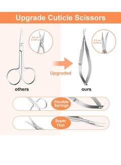 Bukela Cuticle Scissors, Cuticle Trimmer, Nail Scissors for Women,  Stainless Steel Curved Manicure Scissors, Premium Extra-Fine Point Tip for Nail, Dry Skin, Eyebrow, Eyelash  - Image 3