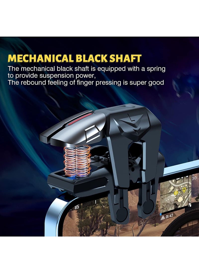 ماركة غير محددة وحدة تحكم ألعاب الهاتف المحمول عالية التقنية Trigger 6 Finger Game Trigger Sensitive Shoot Target وأزرار معدنية لـ PUBG/Fortnite/Call of Duty/Rules of Survival والعديد من الألعاب الأخرى (تشمل قطعتين  - Image 5