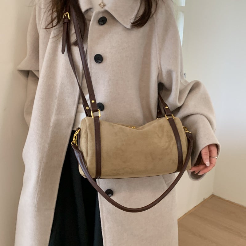 Women's Suede Shoulder Bag Large Capacity Tote - Image 3