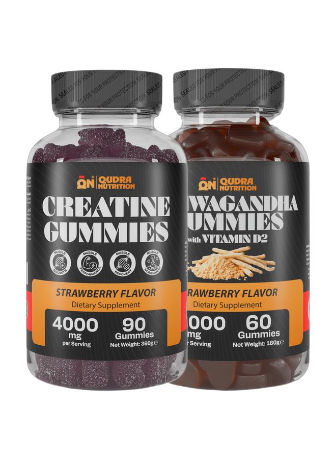 قدرة نيوترشن باقة غميز الكرياتين والأشواغندا عالية التركيز وفائقة المفعول لأداء عضلي وجسماني مفعم بالحيوية والقوة. - Image 1