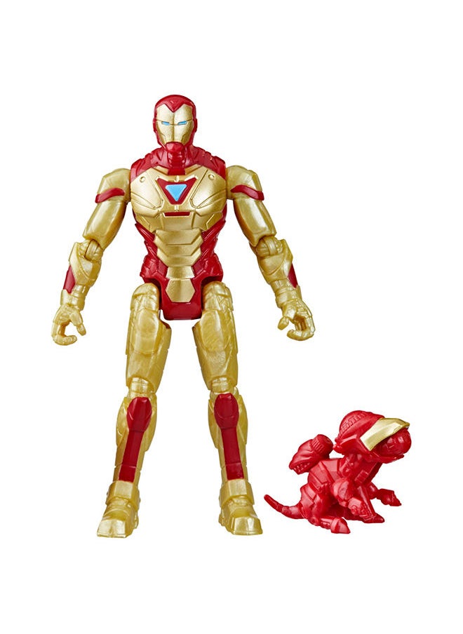 MARVEL CLASSIC Marvel Mech Strike Mechasaurs Iron Man Action Figure, 4-Inch, with Accessory  - Image 4