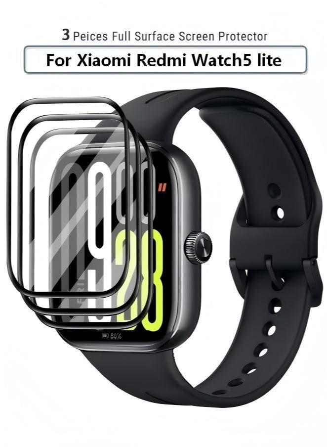 3 Pcs Screen Protectors for Redmi Watch 5 Lite Ultra-HD Full Coverage Screen Protector Film - Image 1