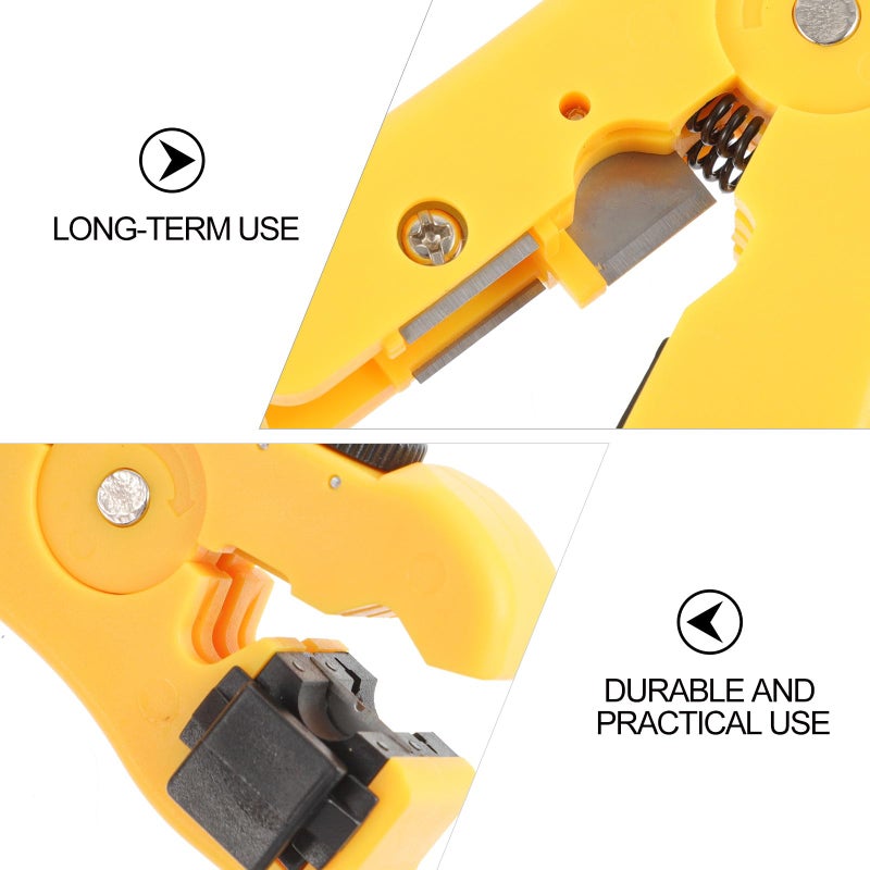 Steel Multi Function Wire Stripper Cable Cutter Crimping Pliers for Coaxial Network Cables - Image 4