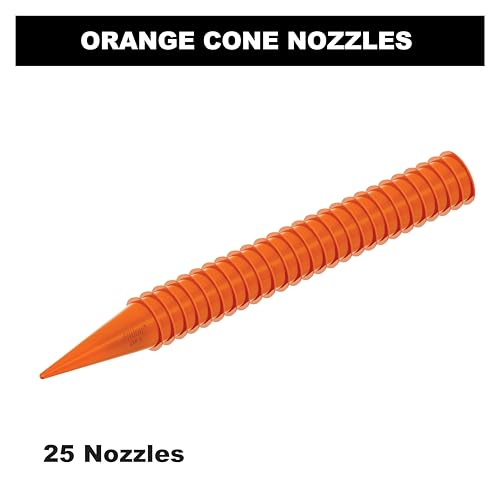 Albion Engineering Company 235325 Pack Cone Nozzle for Albion Professional Line Caulking Guns Orange Pack of 25 - Image 5