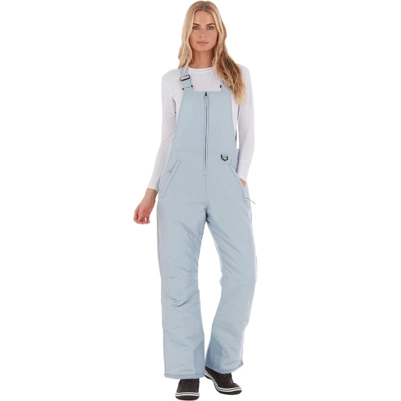 Arctic Quest Womens Ski Snow Bibs Pants Insulated Water Resistant Overalls Snowboarding Winter Waterproof Pants Women Blue Fog XLarge