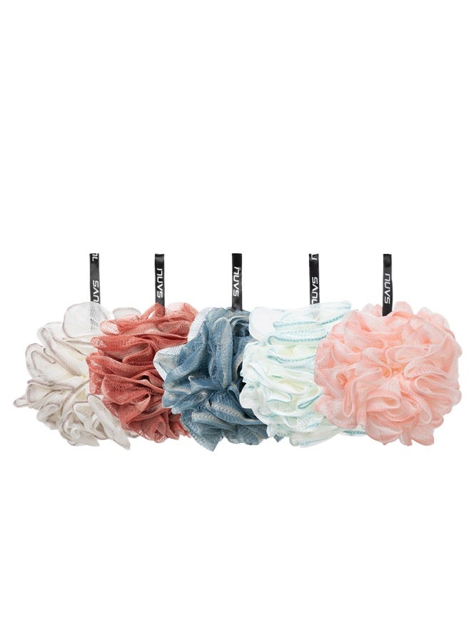 SANLI Towel Bath Ball Colorful Bath Sponge 50g Exfoliating Bath Scrubber Back Scrubber Bath Ball Bathing Supplies - Image 2