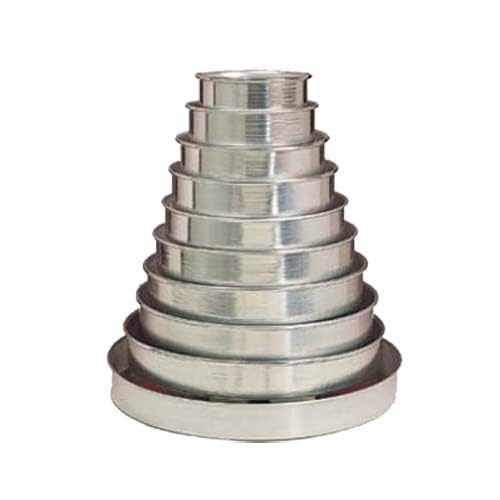 American MetalCraft بان معدني أمريكي HA80102 ذو جوانب مستقيمة، سمك 14 قياس، 10" قطر، 2" ارتفاع، ألمنيوم - Image 4