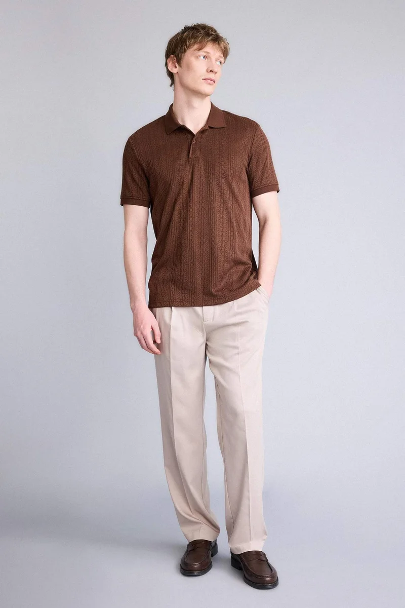 ديفاكتو Regular Fit Short Sleeved Polo T-Shirt