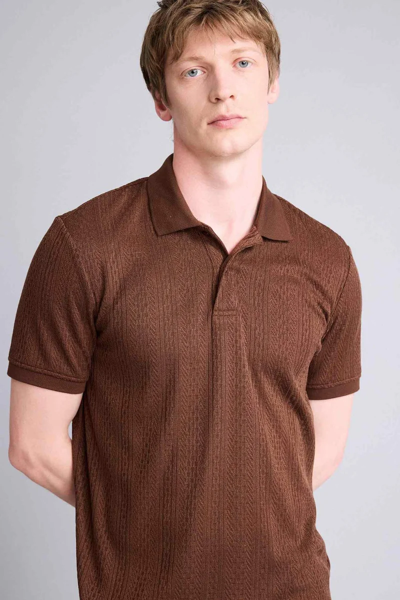 ديفاكتو Regular Fit Short Sleeved Polo T-Shirt