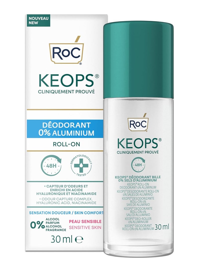 RoC KEOPS Deodorant Roll On 0 percent Aluminium  - Image 1