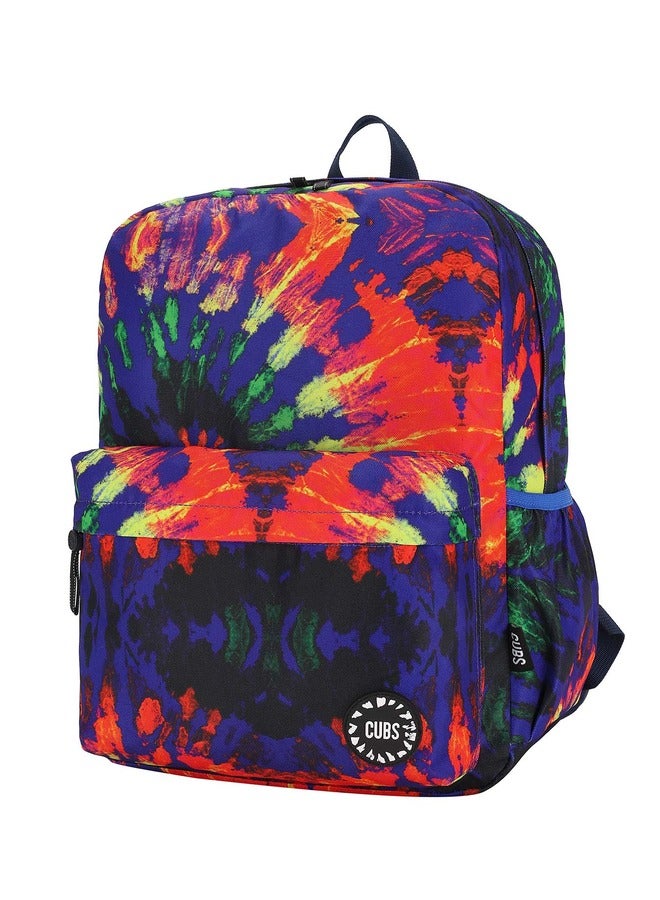 CUBS Tie Dyed Waterproof Kids 28L Backpack With Zip Closure Ideal For 6-12 Years Age Group Compatible With 15 Inch Laptop - Image 2