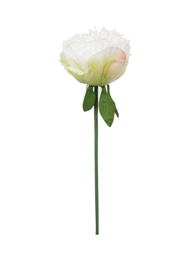 Loquat 1-Pack Silk Flower Bouquet 5 Head Peony White/Green  - Image 3