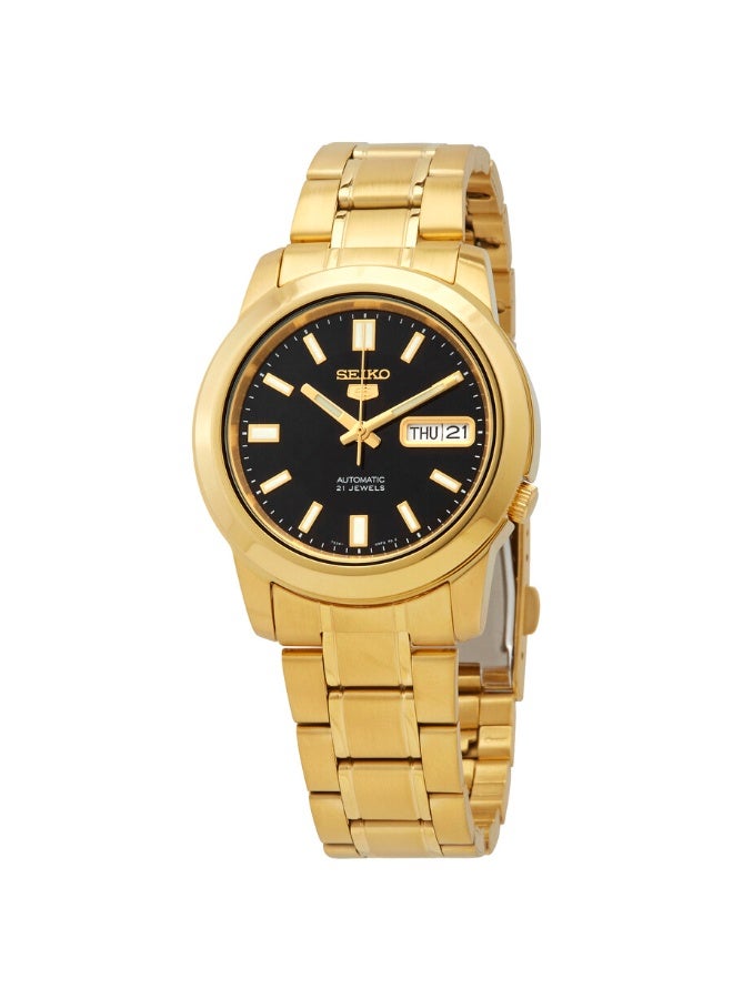 Seiko 5 Men's Automatic Watch SNKK22K1 | Gold Tone Stainless Steel - Image 1