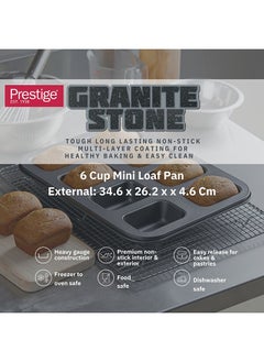 Prestige Prestige Granite 6 Cup Mini Loaf Pam  - Image 4