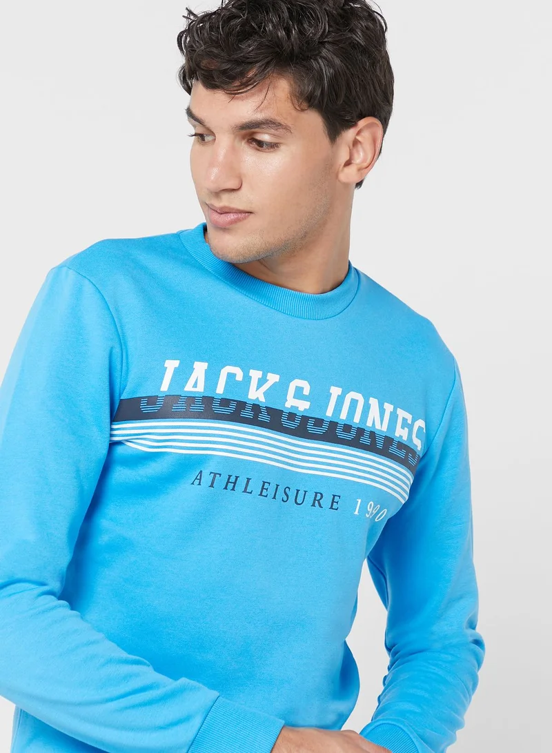 JACK & JONES Logo Print Sweatshirt