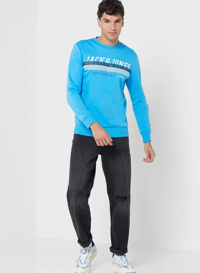 JACK & JONES Logo Print Sweatshirt