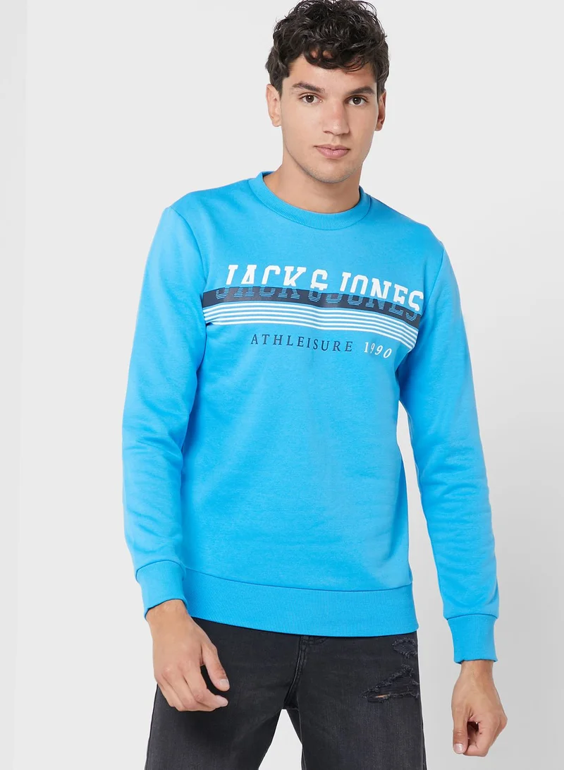 JACK & JONES Logo Print Sweatshirt