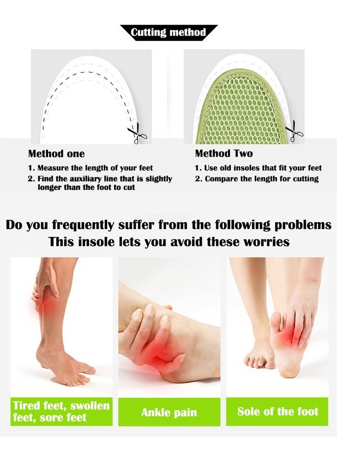 ZCM-HAPPY 3 Pair of Orthopedic Arch Support Insole Multi-functional Shock Absorption Sweat Absorption Breathable Suitable for Leisure Sports - Image 3