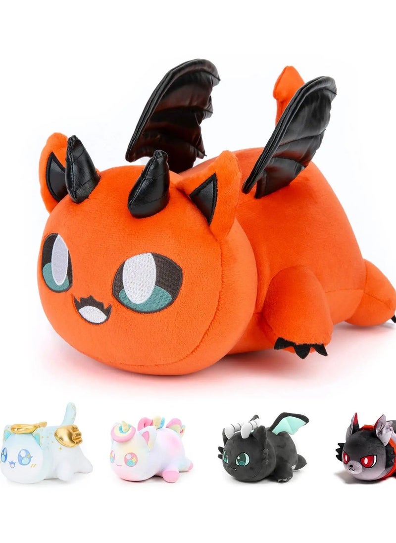 Cat Demon Cat Plush Toy, 10" Stuffed Animal Plush Pillow, Cute Anime Cartoon Cat Stuffed Animal Figure Toy Plush Pillow Gift for Kids and Festival Gift  (Demons Cat) - Image 1