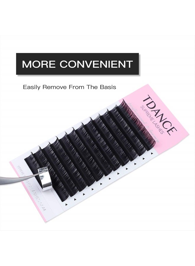 TDANCE Premium DD Curl 15mm Semi Permanent Individual Eyelash Extensions 0.05mm Thickness False Mink Silk Volume Lashes Extensions Professional Salon Use(DD,0.05,15mm) - Image 2