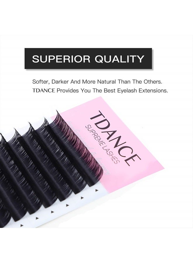 TDANCE Premium DD Curl 15mm Semi Permanent Individual Eyelash Extensions 0.05mm Thickness False Mink Silk Volume Lashes Extensions Professional Salon Use(DD,0.05,15mm) - Image 3