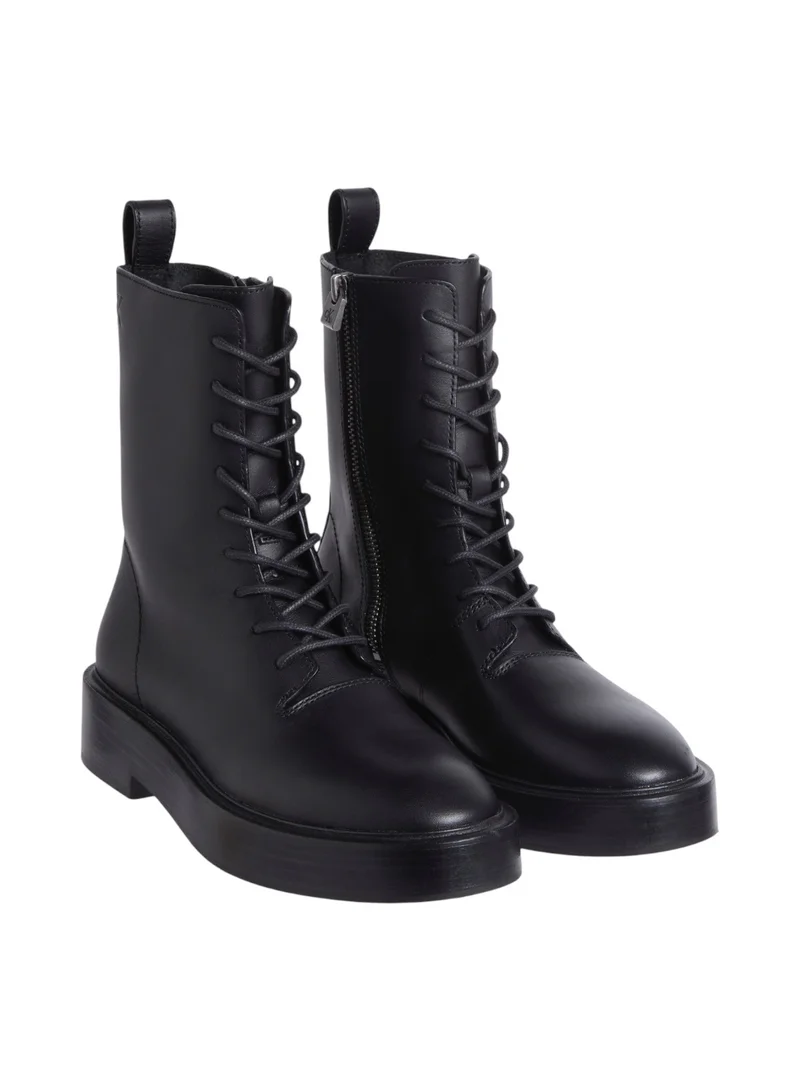 Calvin Klein Jeans Leather Lace-Up Boots