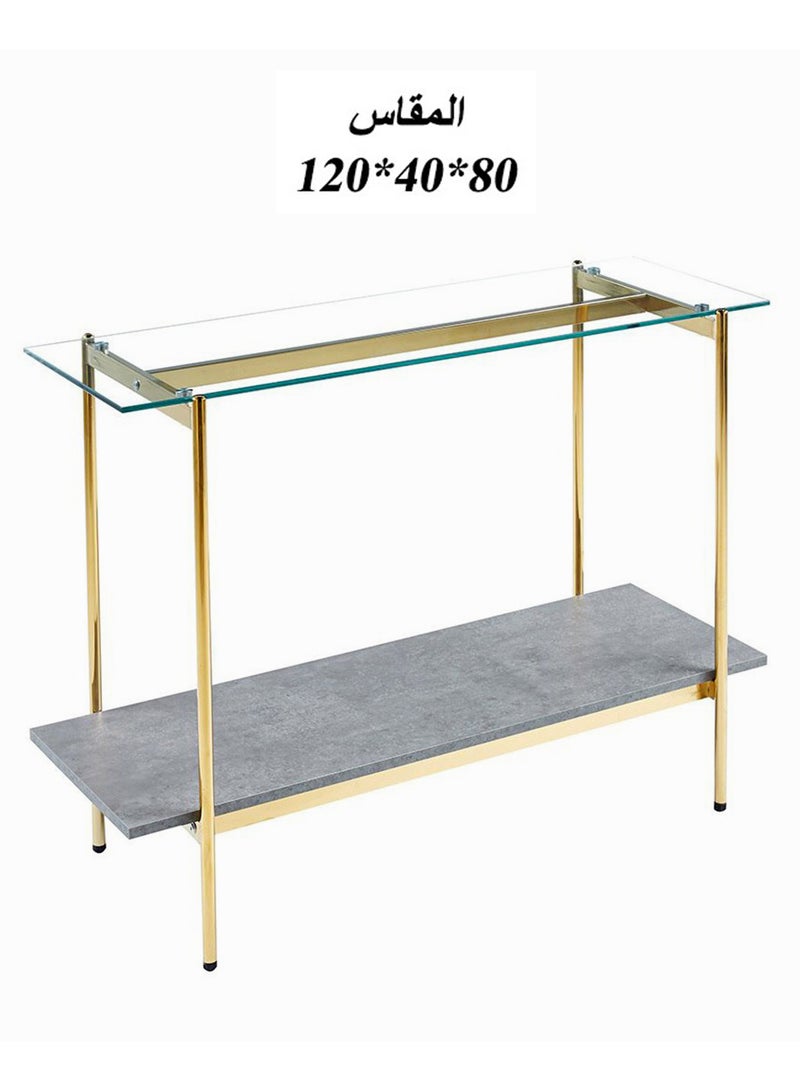 Living Console Table Entryway With Glass Top 120*40*80 CM - Image 3