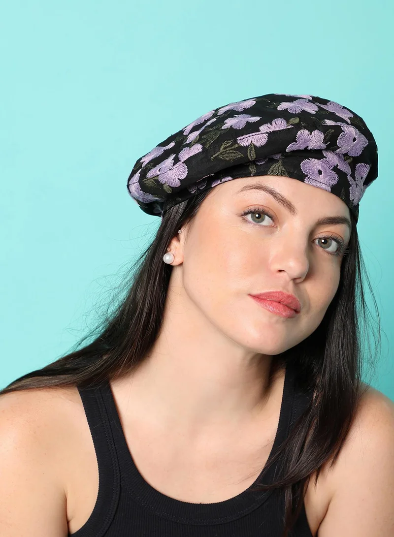 صوص هاوت قبعة مطبوعة بالزهور