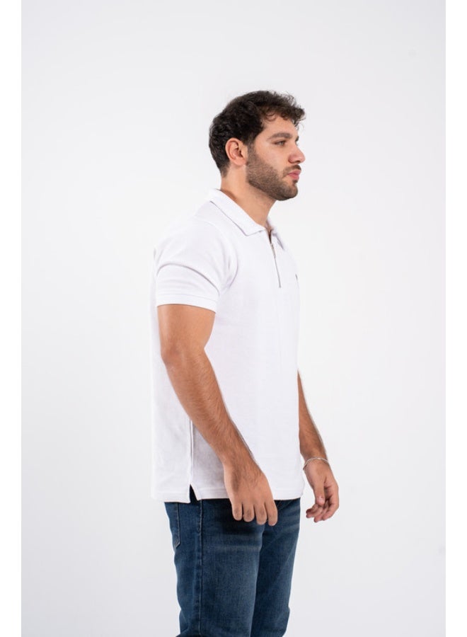 CLD Men T-shirt Polo quarter ZIPPER - Image 3