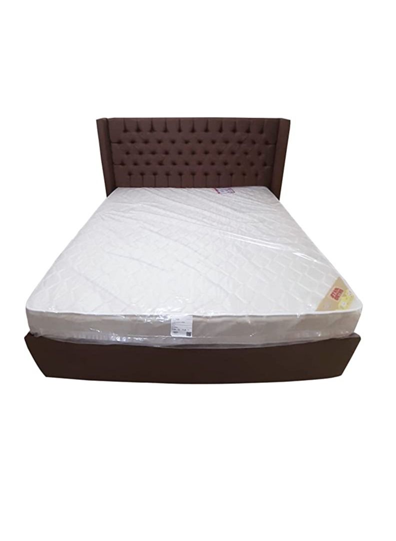 Vivalife Comfort Upholstered Bed - Pillow Top Pocket Spring Mattress (With Memory Foam) by R2R Super King Size (200cm x 200cm)